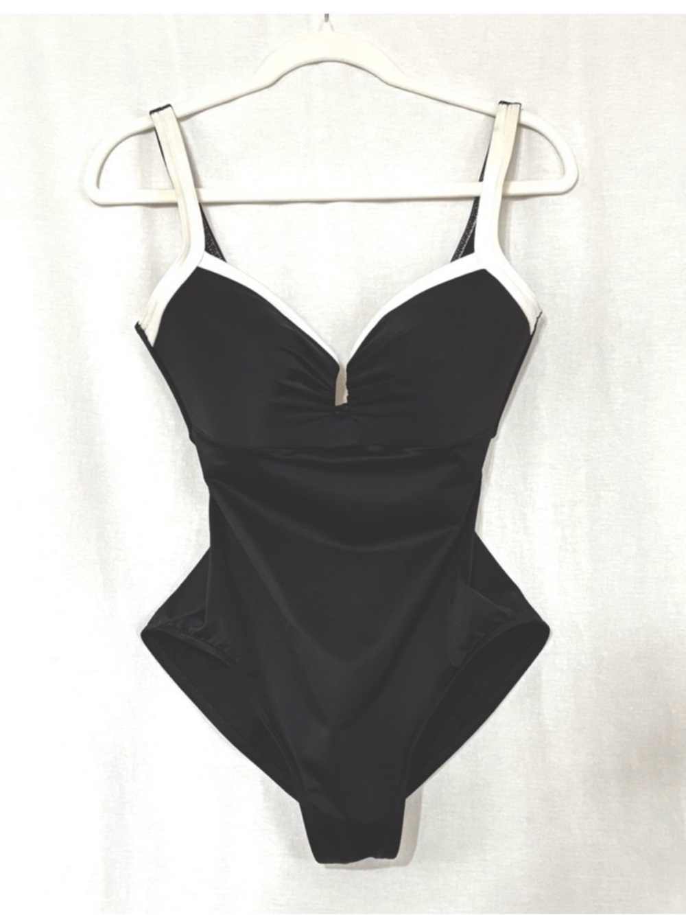 Miraclesuit Duzette Colorblock Slimming One Piece swimsuit, Sz 14